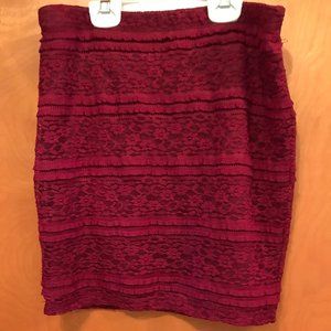 Forever 21 Maroon Lace Skirt Girls